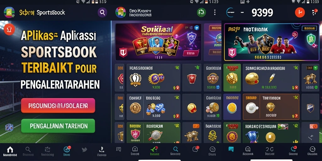 Screenshot gameplay <strong>9399</strong> yang menunjukkan fitur taruhan olahraga.
