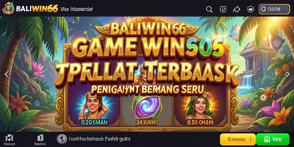 Screenshot utama BALIWIN66 menunjukkan gameplay Slot yang menarik dan seru.