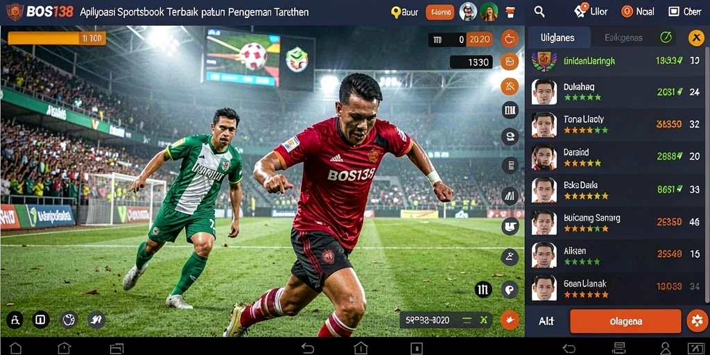 Tampilan seru gameplay Sportsbook di BOS138.