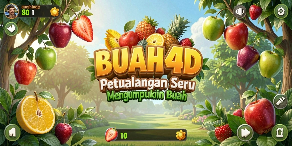 Gameplay seru BUAH4D yang melibatkan pengumpulan buah.