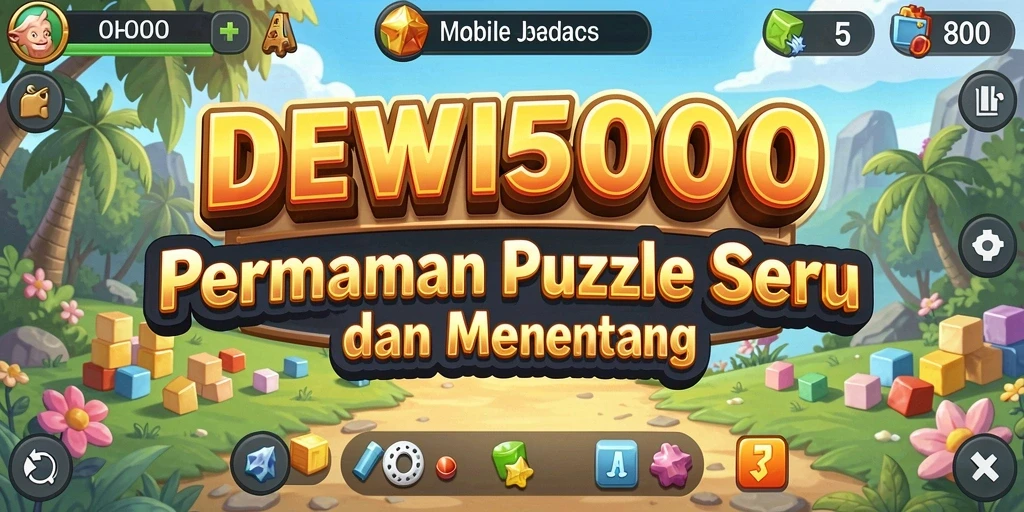 Screenshot gameplay DEWI5000 menampilkan tantangan Puzzle yang mengasyikkan.