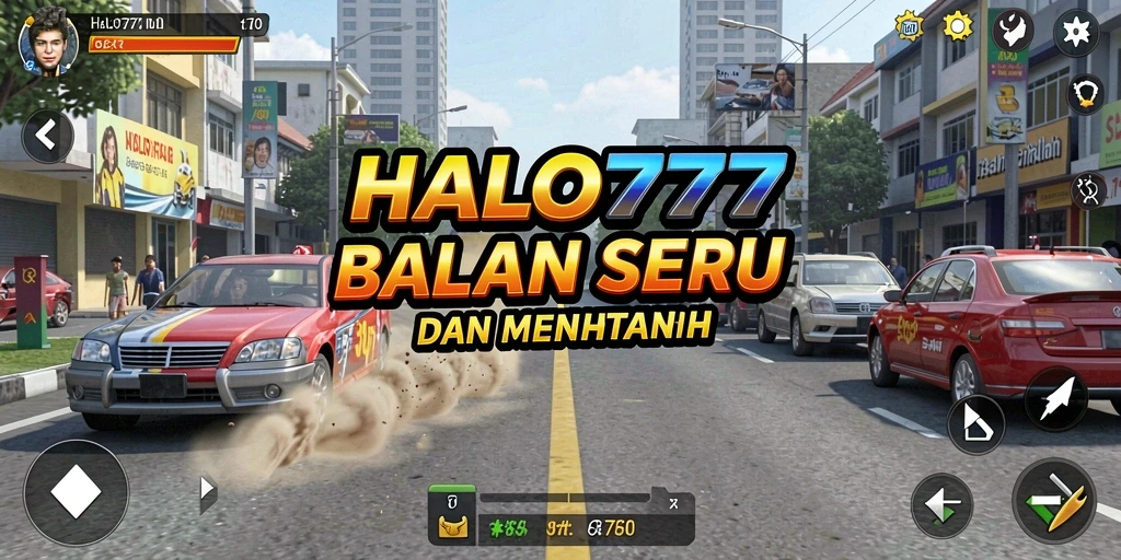 Tampilan menarik dari gameplay balapan HALO777 yang seru.