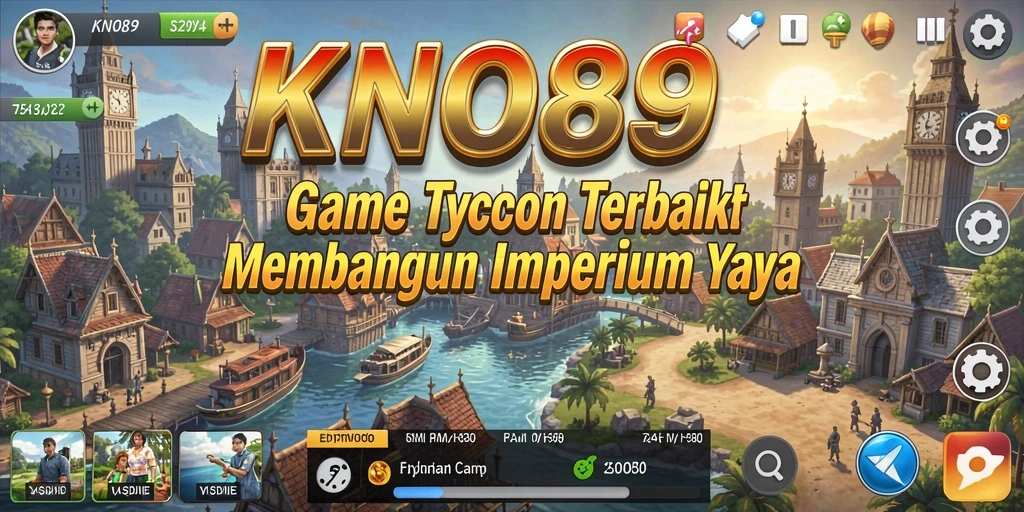 Tangkapan layar utama dari gameplay KNO89 yang menunjukkan pengelolaan bisnis yang seru.