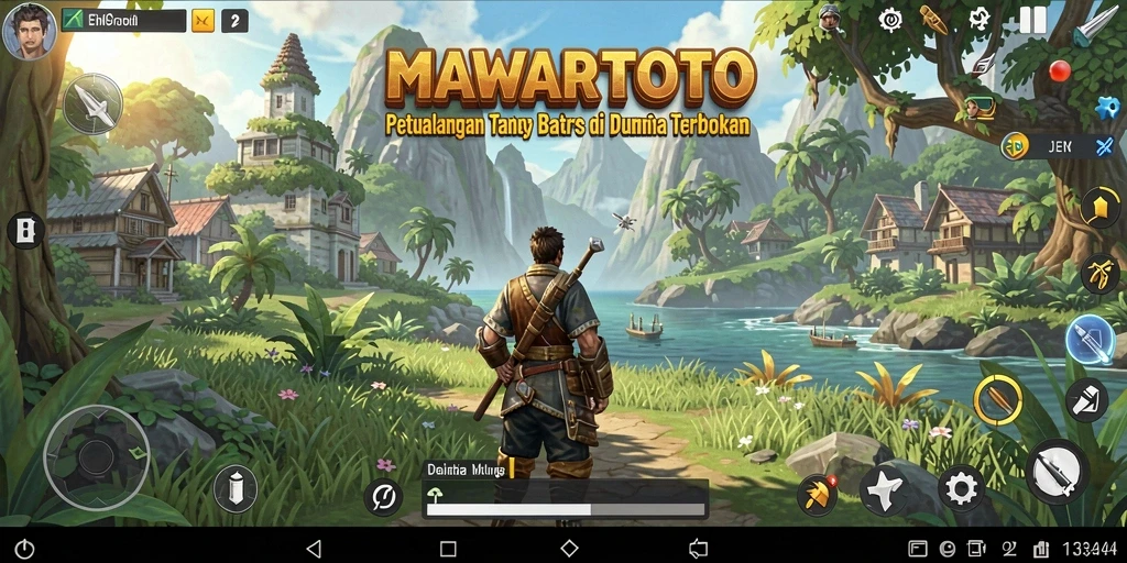 Tampilan screenshot MAWARTOTO menampilkan aksi petualangan seru di dunia terbuka.
