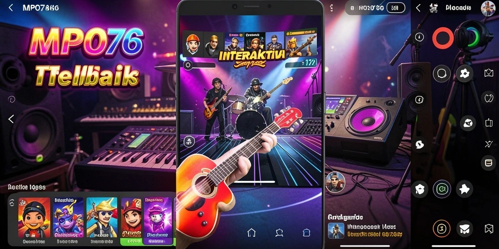 Gameplay MPO76 menampilkan berbagai alunan musik yang seru.