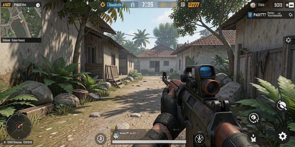 Tampilan gameplay intens dari PADI777 dalam aksi penuh.
