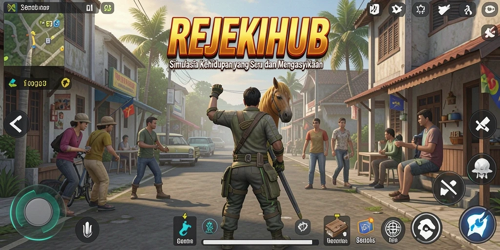 Tangkapan layar utama REJEKIHUB menampilkan pengalaman gameplay Simulation yang mendebarkan.