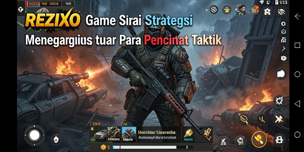 Tangkapan layar yang menunjukkan pertempuran strategi di REZIXO.