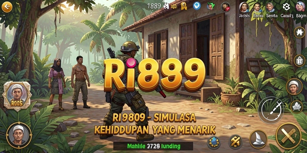 Tampilan gameplay RI889 yang mencerminkan simulasi kehidupan yang dinamis.
