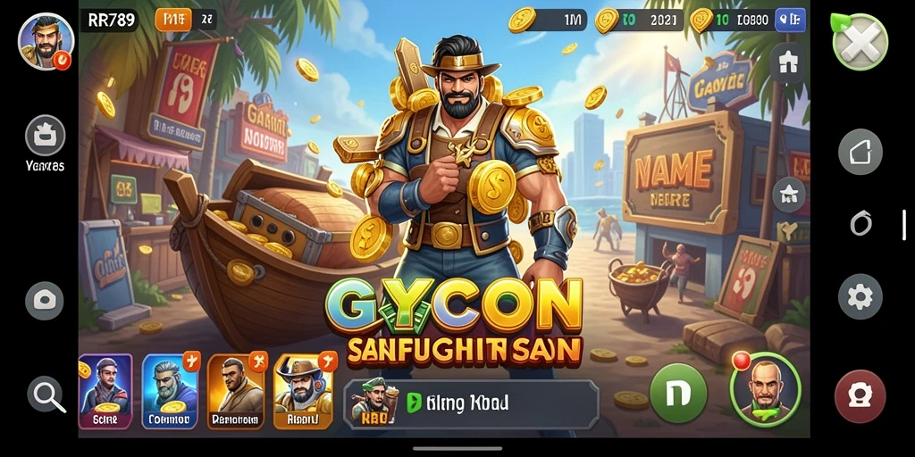 Tampilan gameplay <strong>RR789</strong> yang menampilkan pengelolaan bisnis yang dinamis.