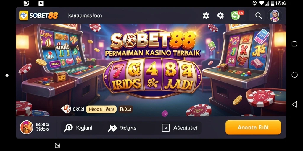 Tampilan menarik dan seru dari gameplay Kasino SOBET88.