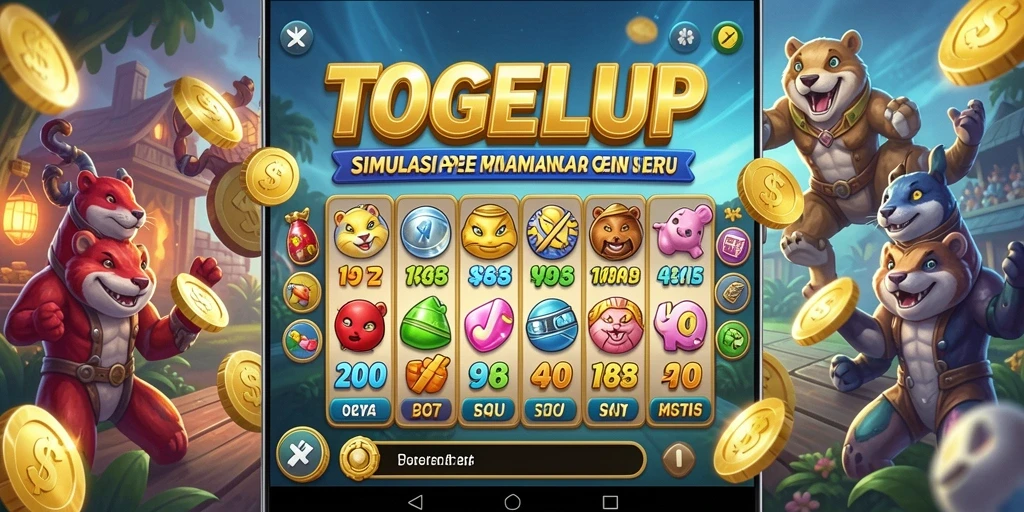 Tampilan screenshot utama yang menunjukkan gameplay menarik dari TOGELUP.
