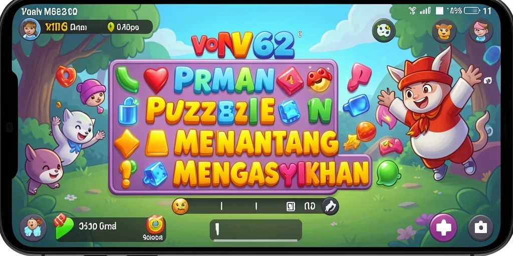Screenshot utama VV62 menampilkan gameplay puzzle yang menarik.